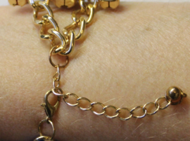 "Frozen" charm bracelet, heart, shell, fish PINK GOLD