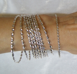 Setje van 10 zilveren armbanden - 10 silver Bracelets