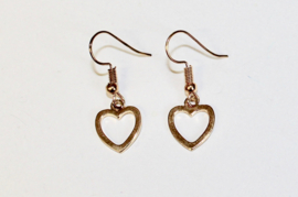 Lightweight GOLDEN Ladies or girls love heart earrings