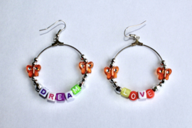 diameter 4 cm - Lightweight Dream Love earrings -Boucles d'oreilles poids léger DREAM LOVE