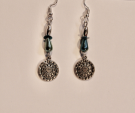 Here comes the Sun - Sun Earrings SILVER BLUE - Boucles d'oreilles Soleil