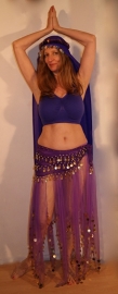 L XL -  5-piece 1001 Night harem costume, shades of PURPLE LILAC GOLD