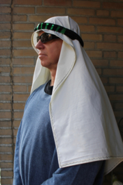 Saudi oil sheikh head gear : headband BLACK GREEN+ matching shawl 1001 Nights