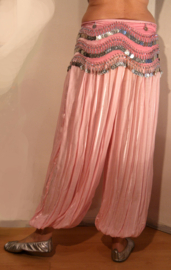 one size - Harempants cotton SOFT PINK - Saroual ROSE CLAIR pantalon harem 1001 Nuits