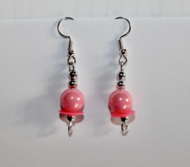 Sweety earrings, PINK balloons and NEON PINK decoration girls / ladies