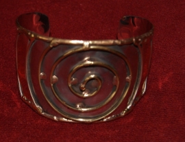 Spiraal Armband ZILVER-GRIJS en GOUD kleurig- Spiral bracelet ZILVER-GREY and GOLD color