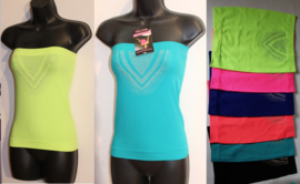 Small Medium  - Belly body  non transparent FLUORESCENT YELLOW/PINK/ ORANGE, TURQUOISE, BLACK, PURPLE - Bustier élastique