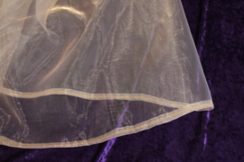 105 cm x 270 cm - Transparent veil rectangular or half circle, organza LIGHT GOLD