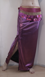 L, XL, XXL , Extra Large, Extra Long- 1 slit Tight skirt stretch lycra PURPLE PINK