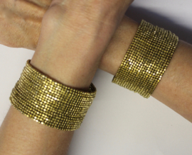 1 Flexible Beaded bracelet Ibiza fashion style Pharaonic GOLD color