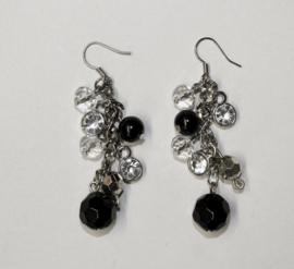 Earrings Diamond BLACK SILVER