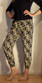 36/38/40 S/M/L - Harempants flower pattern BLACK  WHITE - Saroual NOIR BLANC fleuri