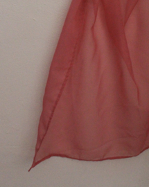 Sluier transparant polyester chiffon  OUD ROZE / VIEUX ROSE rechthoekig - Extra Long 300 cm x 95 cm