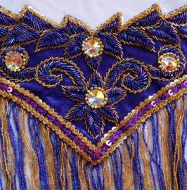 7-piece Crystal collection bellydance costume PURPLE, GOLD, Rhinestones