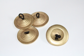 Zills vinger cimbaaltjes goudkleurig met ringen tekening - 6 cm diameter sagattes