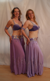 Bellydance snake costume LILAC LIGHT PURPLE - Costumes "Serpent" complete LILA