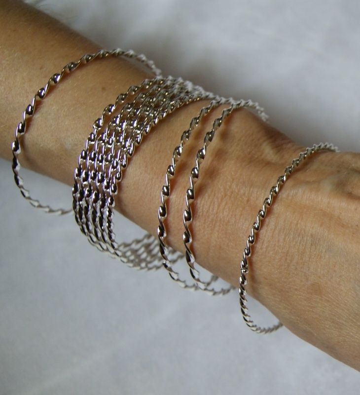 Setje van 10 zilveren armbanden - 10 silver Bracelets