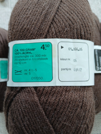 5 Bollen Hema Cable Bruin