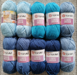 Pakket 10 Bollen Yarnart Flowers Unicolor