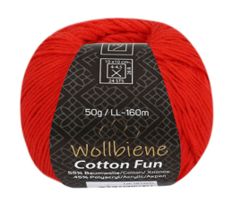 Wollbiene Cotton Fun Rood 16