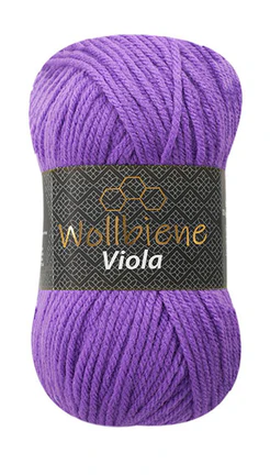Wollbiene Viola Donkerlila 09