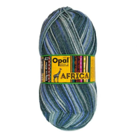 Opal Afrika Sokkenwol Blauw/Groen