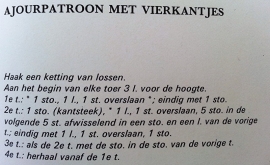 AJOURPATROON MET VIERKANTJES