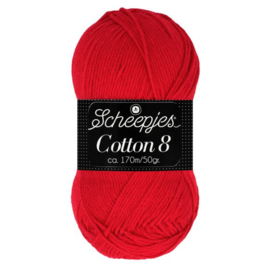 Scheepjes Cotton 8 Rood 510