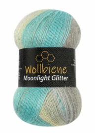 Moonlight Glitter Batik Turquoise/Grijs/Beige