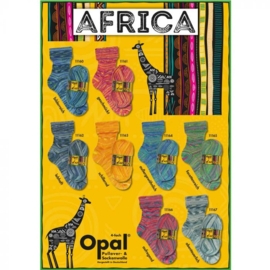 Opal Afrika Sokkenwol Roze/Blauw