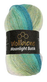 Wollbiene Moonlight  Glitter Batik Petrol/Groen/Beige