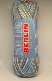Berlin Sokkenwol Blauw/Wit/Camel 89