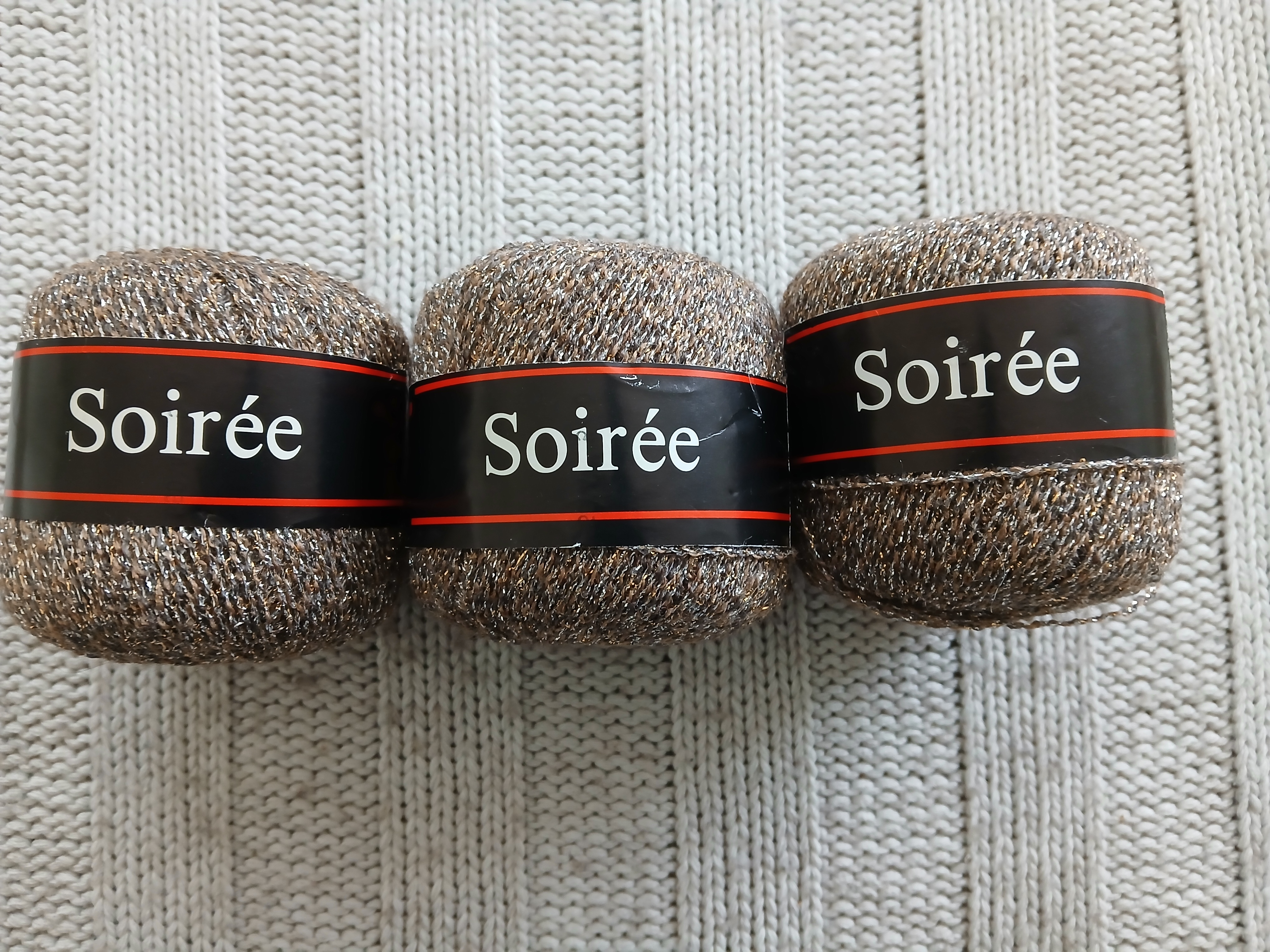 3 bollen 3 suisses soiree bruin/glitter