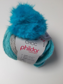Phildar Choc Turquoise - Muts met Pompon
