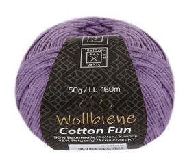 Wollbiene Cotton Fun Donkerlila 14