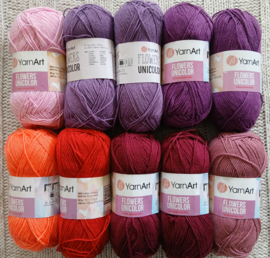 Pakket 10 Bollen Yarnart Flowers Unicolor