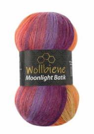 Wollbiene Moolight Batik Paars/Bes/Oranje