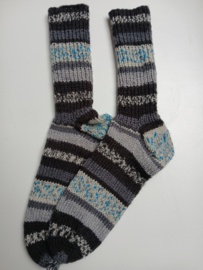 Noorse Sokken Zwart/Grijs/Blauw Maat 42