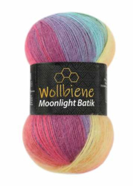 Wollbiene Moolight Batik Regenboog Pastel