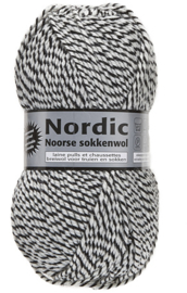 Lammy Yarns Nordic Noorse Sokkenwol Zwart/Grijs 02