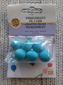 Wikkelkralen Blauw 16 mm