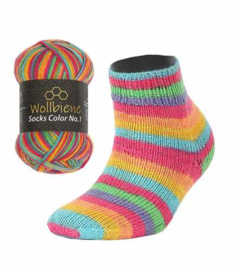 Wollbiene Socks Color Regenboog 50