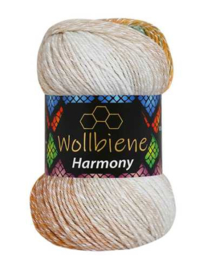 Wollbiene Harmony Groen/Wit/Bruin/Oranje