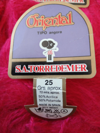 4 bollen Oriental Angora Roodroze
