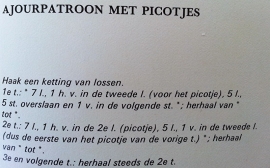 AJOURPATROON MET PICOTJES