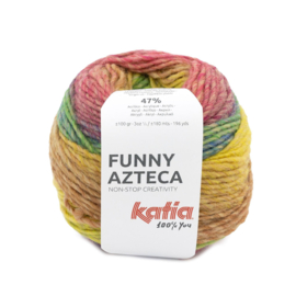 Katia Funny Azteca  Fuchsia-Blauw-Groen 205