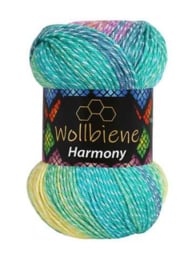 Wollbiene Harmony Groen/Bes/Turquoise