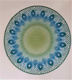 Mandala Blauw/Groen verloop 80 cm