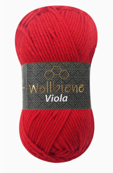 Wollbiene Viola Rood 05