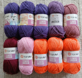 Pakket 10 Bollen Yarnart Flowers Unicolor